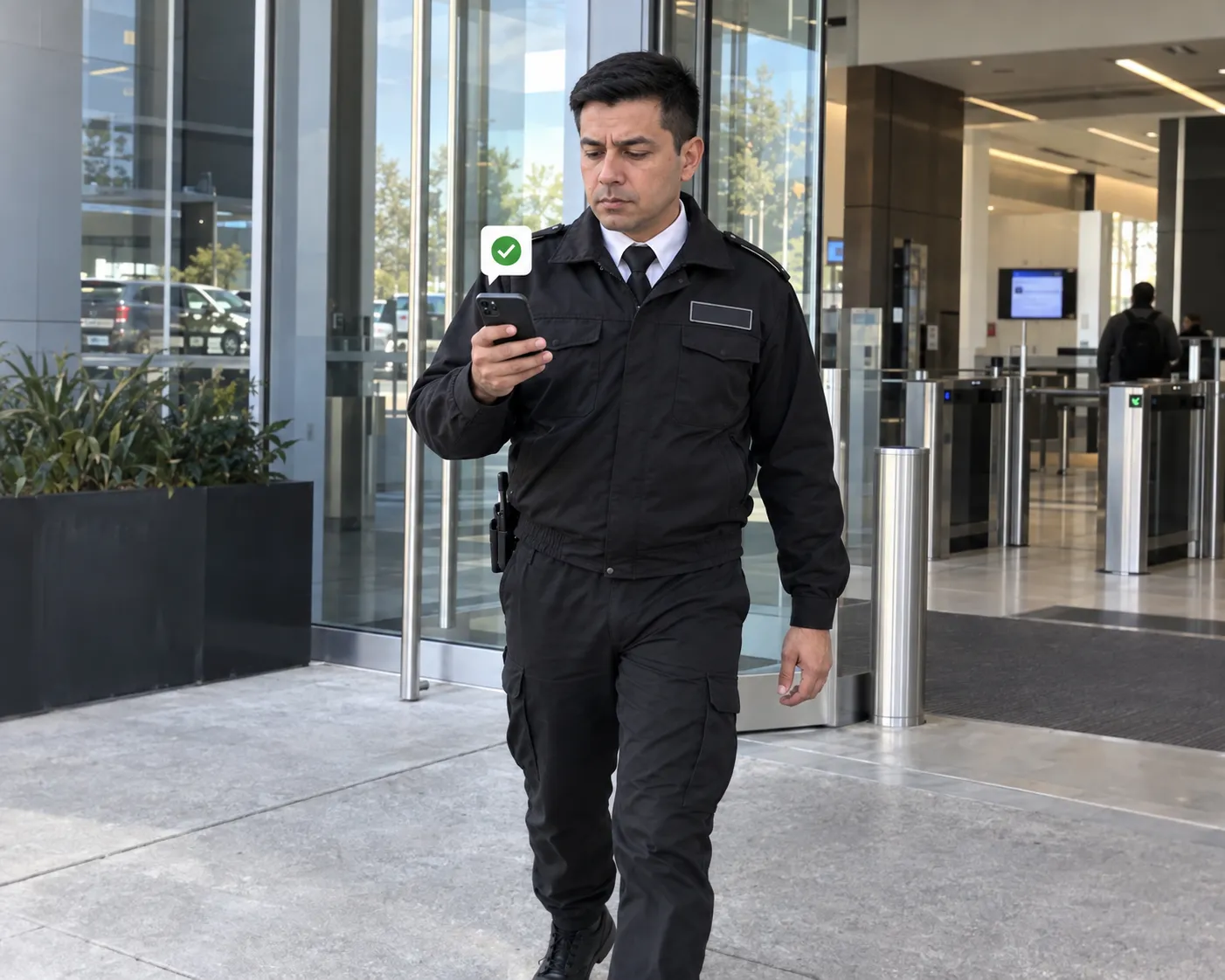 Colaborador inicia su jornada desde el teléfono y confirma el registro